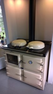 AGA cream 3 oven wood, in Dutch farm house
