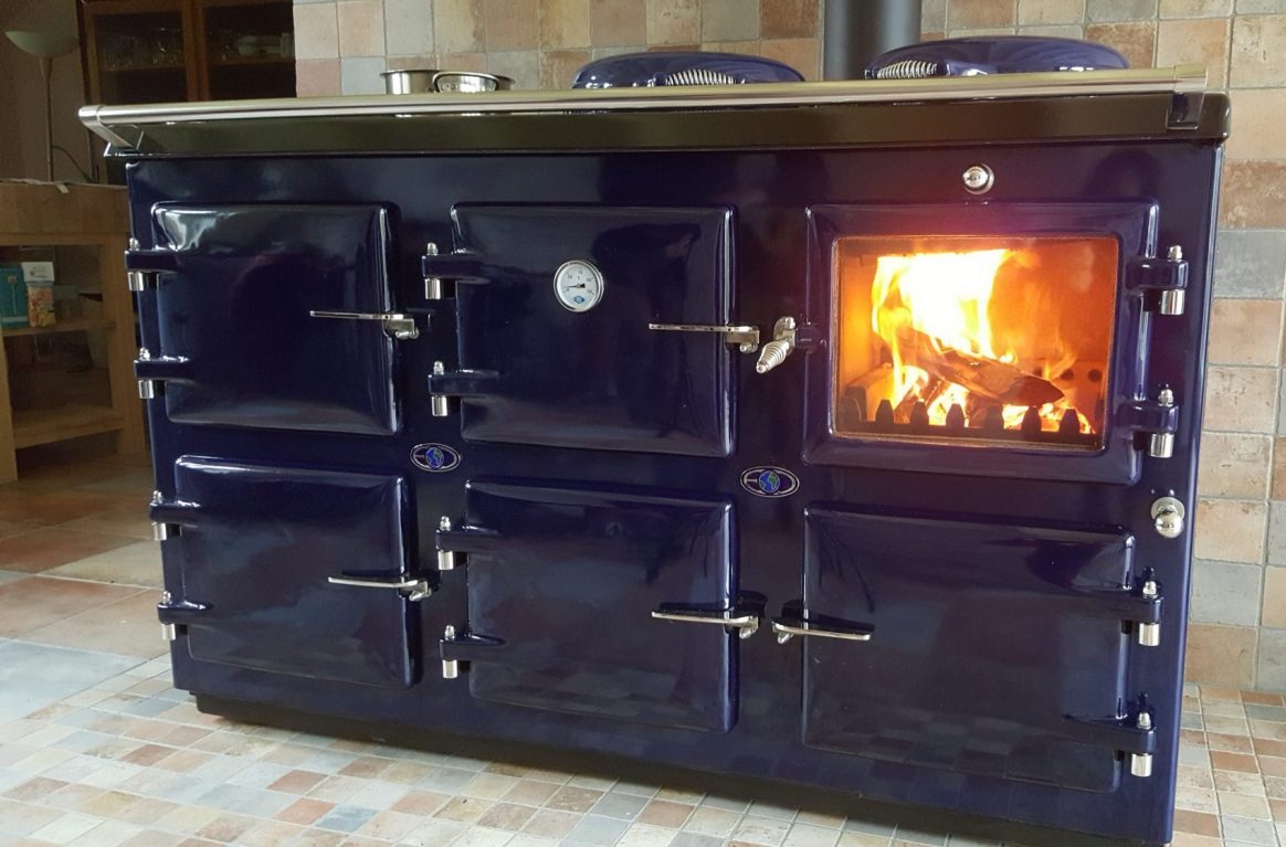 AGA Wood Burning Stove Cooker 5 Oven 2 electric oven, grill and hob