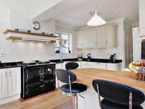 AGA OIL FIRED RANGE COOKER STOVE - 3 OVEN with breakfast bar