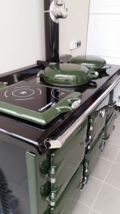 AGA PELLET FIRED RANGE COOKER STOVE 3 OVEN in green