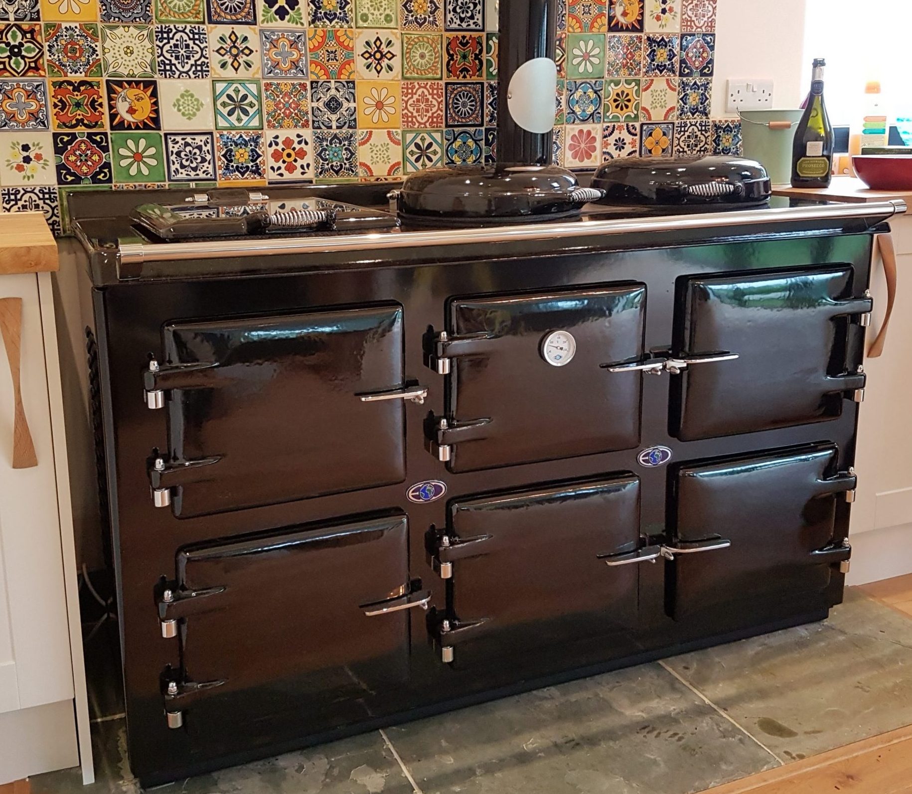 AGA PELLET FIRED RANGE COOKER STOVE 3 OVEN in black Thornhill Range