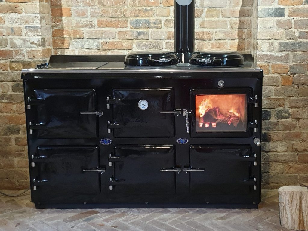 AGA Wood Burning Stove Cooker 5 Oven in black