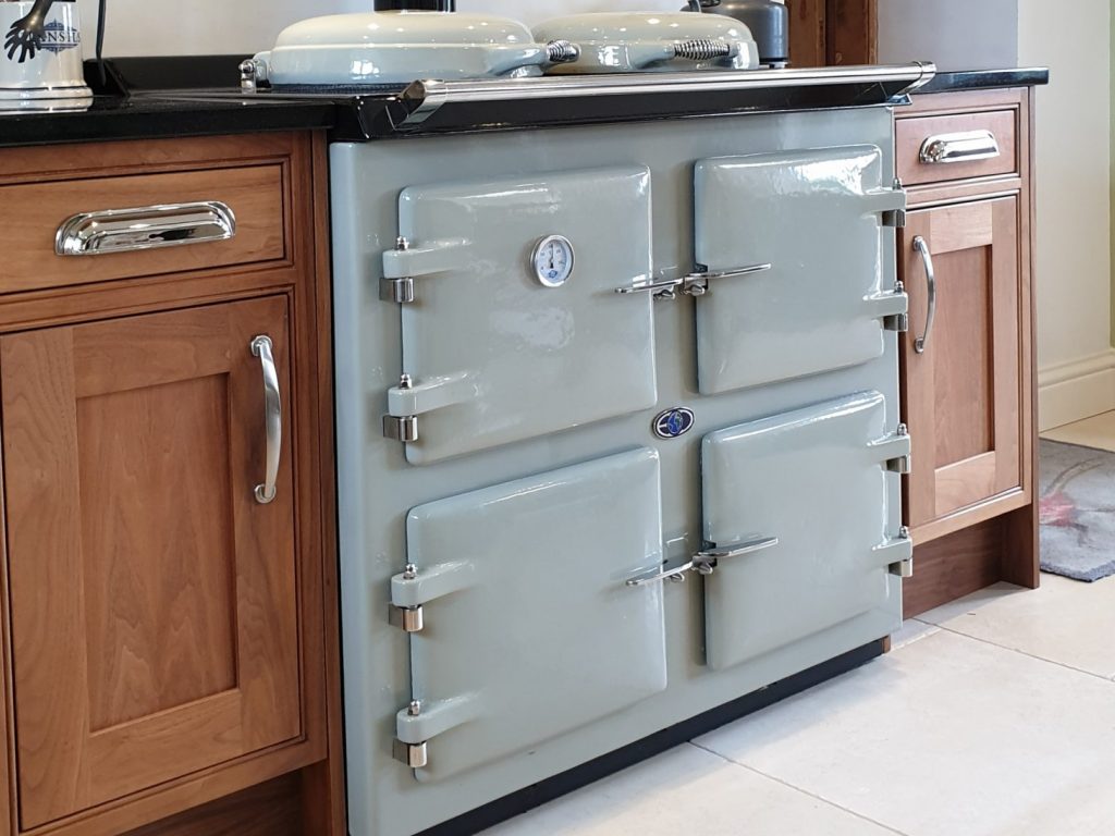 AGA OIL FIRED RANGE COOKER STOVE - 3 OVEN in Blue