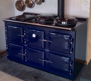 AGA PELLET FIRED RANGE COOKER STOVE 3 OVEN with brass handles