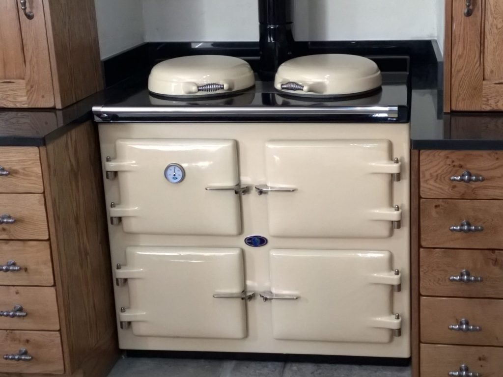 AGA OIL FIRED RANGE COOKER STOVE - 3 OVEN in Cream