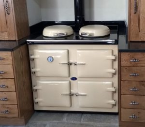 AGA OIL FIRED RANGE COOKER STOVE - 3 OVEN in Cream