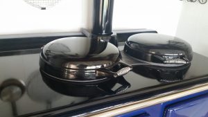 AGA OIL FIRED ELECTRIC HYBRID RANGE COOKER STOVE - 5 OVEN lids